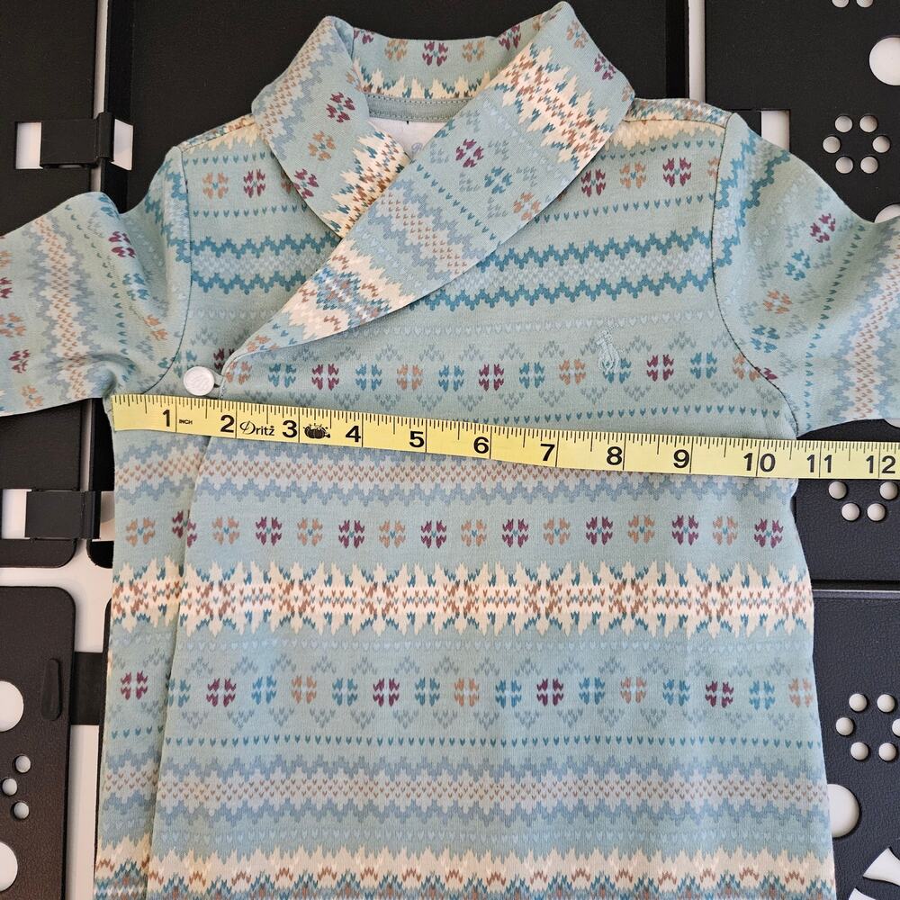 Ralph Lauren Fair Isle Shawl-Collar Coverall | Baby 18 Months | MINOR FLAW - Picture 11 of 15